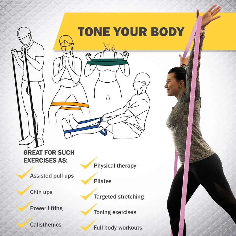Fitness Long Resistance Bands Workout Fabric Set Exercise Elastic Booty Bands for Pull up Woman Assist 3-Piece Leg