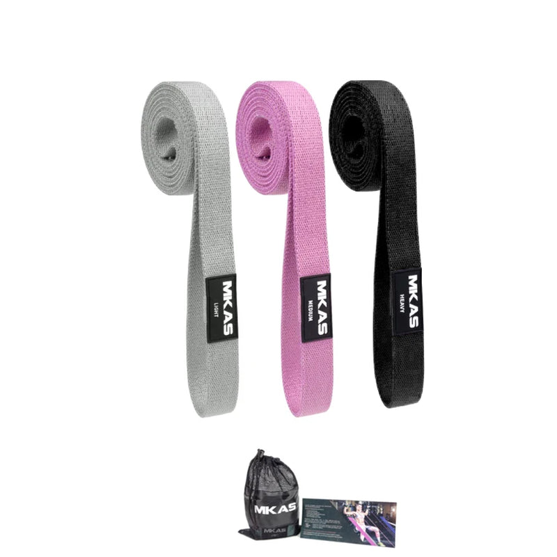 Fitness Long Resistance Bands Workout Fabric Set Exercise Elastic Booty Bands for Pull up Woman Assist 3-Piece Leg