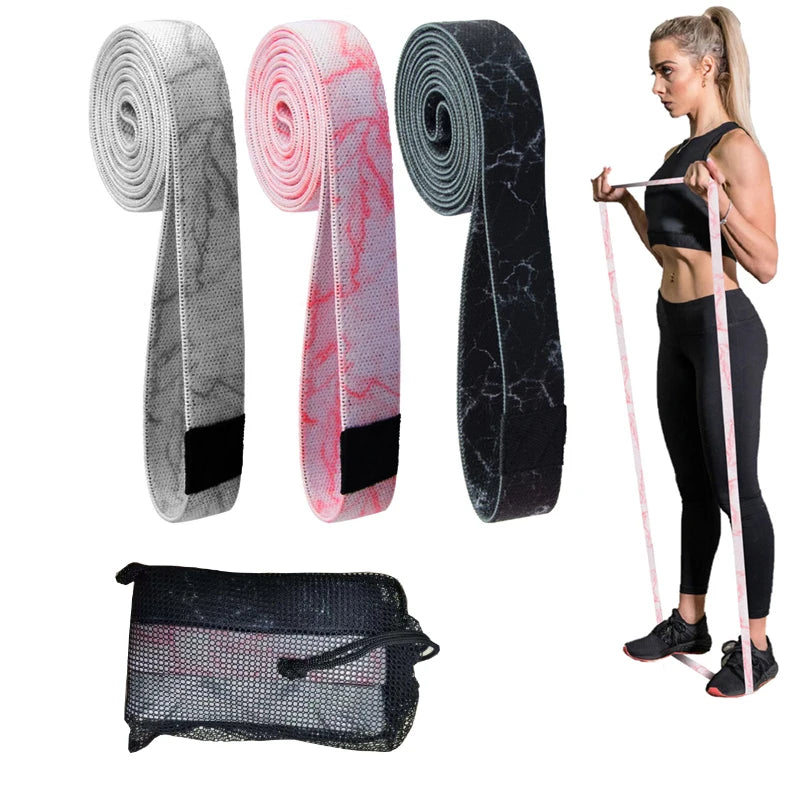 Fitness Long Resistance Bands Workout Fabric Set Exercise Elastic Booty Bands for Pull up Woman Assist 3-Piece Leg