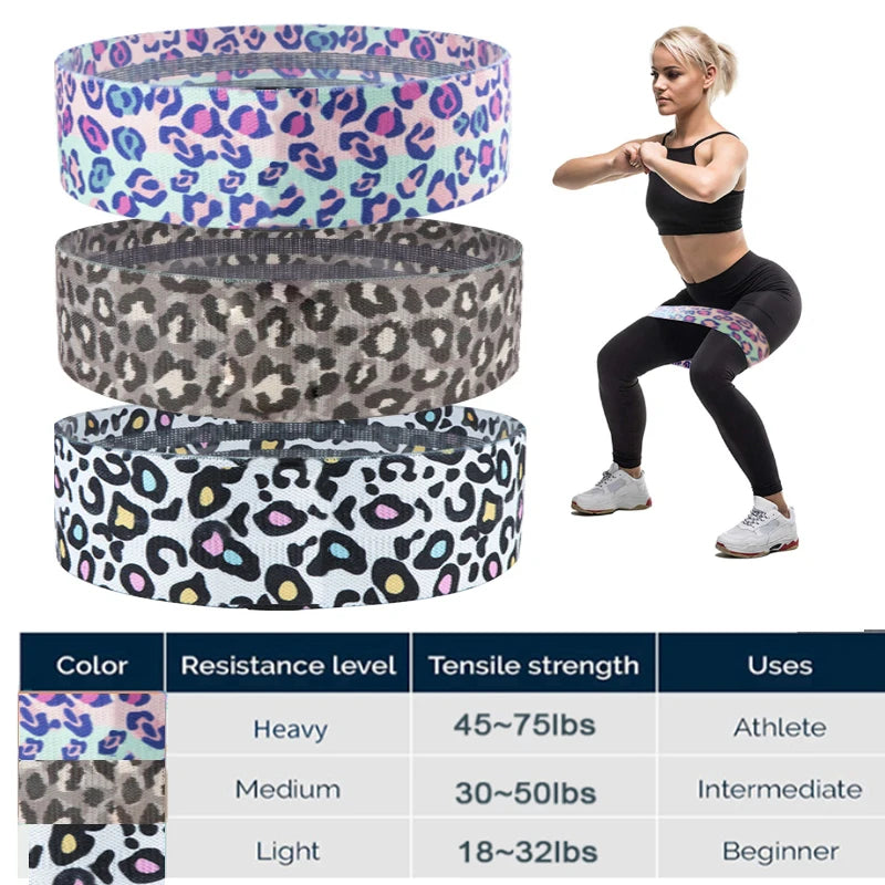 Fitness Long Resistance Bands Workout Fabric Set Exercise Elastic Booty Bands for Pull up Woman Assist 3-Piece Leg