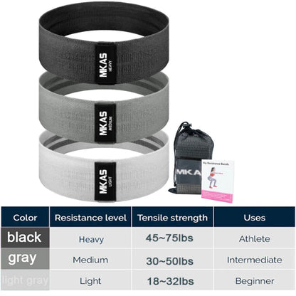 Fitness Long Resistance Bands Workout Fabric Set Exercise Elastic Booty Bands for Pull up Woman Assist 3-Piece Leg